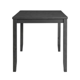 Alex Grey 60" 7 PC Counter Set (Grey Table with Black PU Seat) - Tampa Furniture Outlet