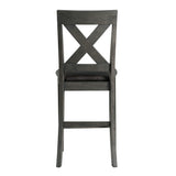 Alex Grey 60" 7 PC Counter Set (Grey Table with Black PU Seat) - Tampa Furniture Outlet