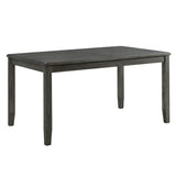 Alex Grey 60" 7 PC Dining Set (Grey Table with Black PU Seat) - Tampa Furniture Outlet