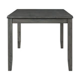 Alex Grey 60" 7 PC Dining Set (Grey Table with Black PU Seat) - Tampa Furniture Outlet