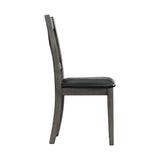 Alex Grey 60" 7 PC Dining Set (Grey Table with Black PU Seat) - Tampa Furniture Outlet