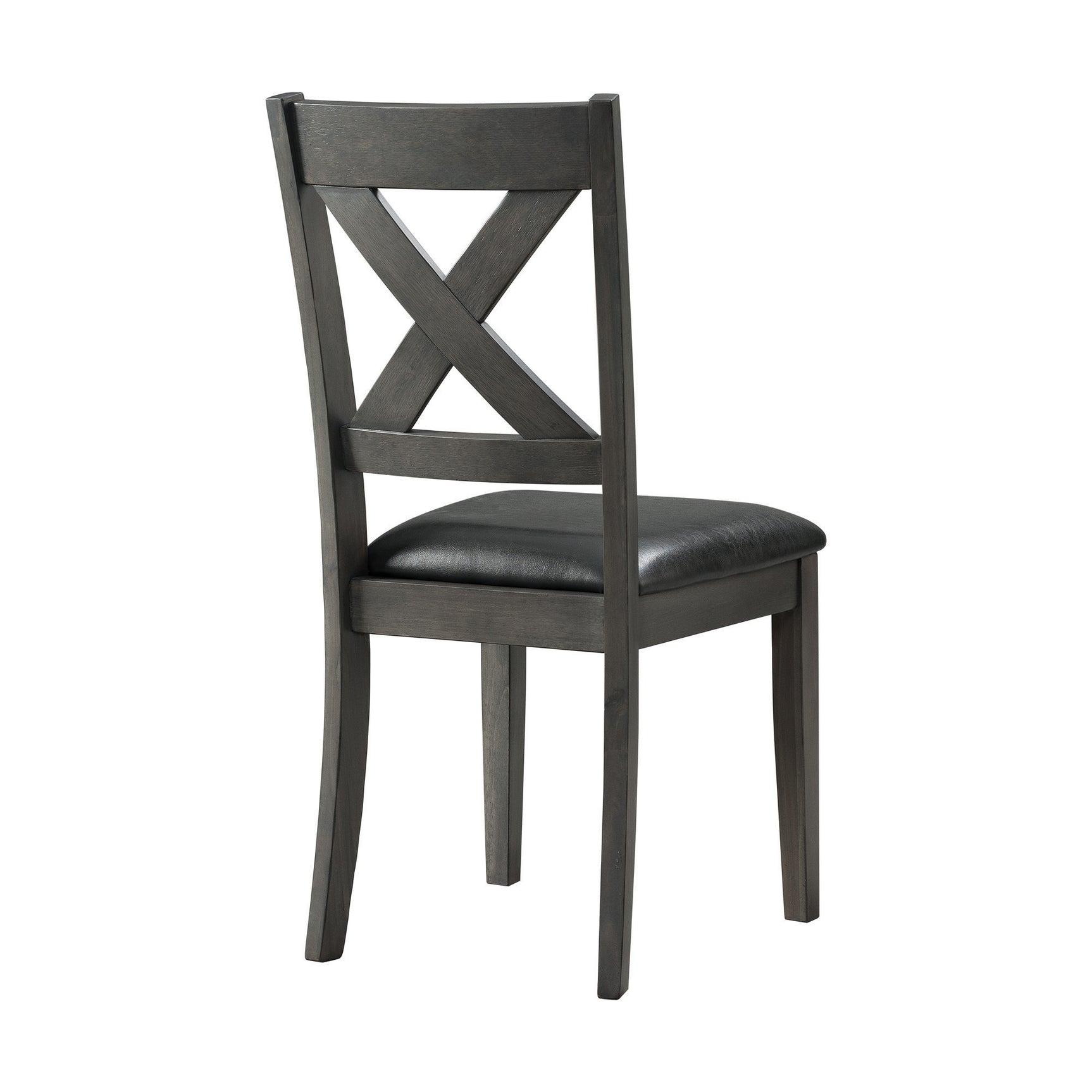 Alex Grey 60" 7 PC Dining Set (Grey Table with Black PU Seat) - Tampa Furniture Outlet