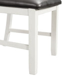 Martin 3 pc Drop Leaf Dining Set (Dark Brown Top - White Base) - Tampa Furniture Outlet