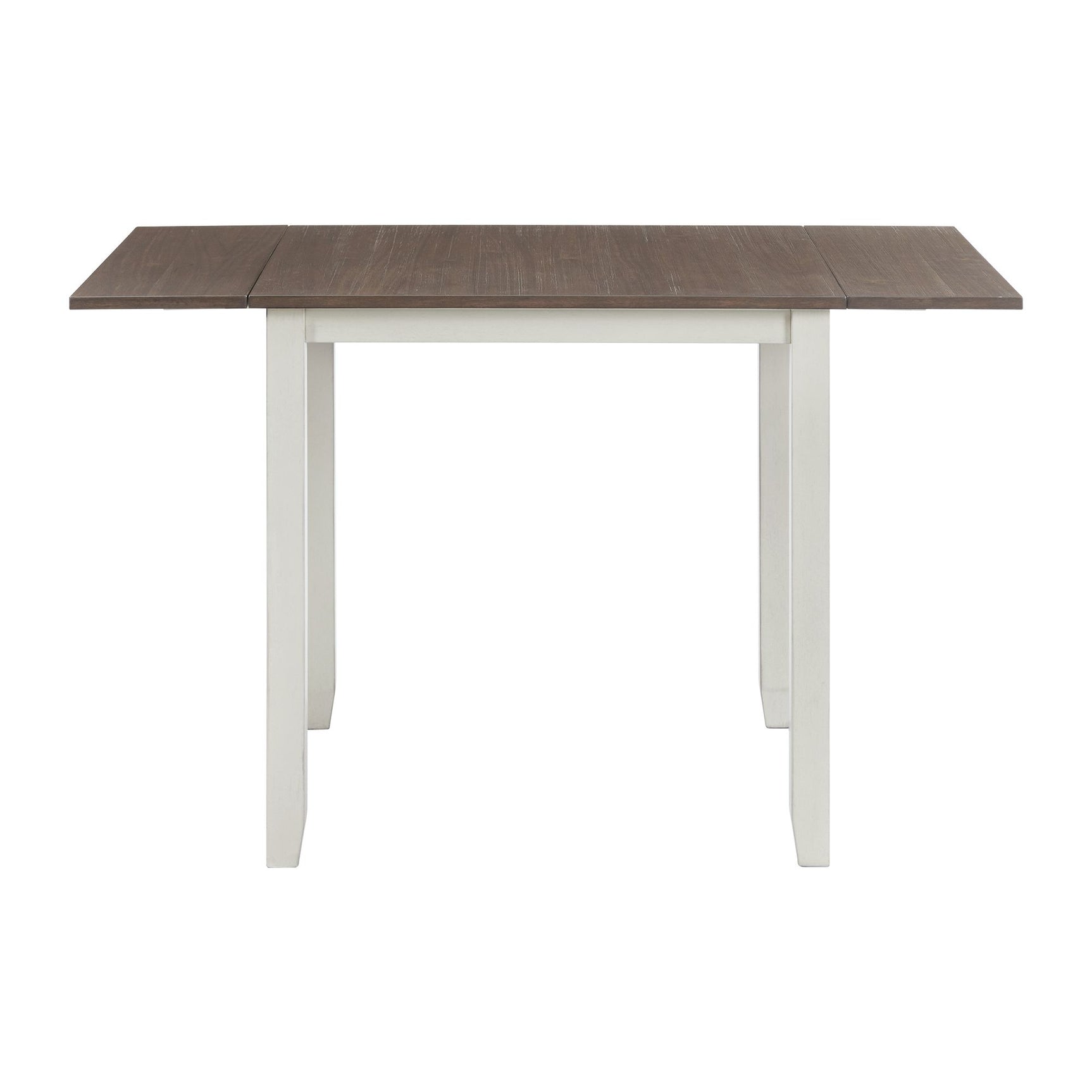 Martin 3 pc Drop Leaf Dining Set (Dark Brown Top - White Base) - Tampa Furniture Outlet