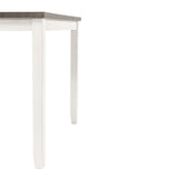 Martin 5pc Counter Set (Dark Brown Top - White Base) - Tampa Furniture Outlet