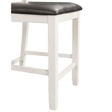 Martin 5pc Counter Set (Dark Brown Top - White Base) - Tampa Furniture Outlet
