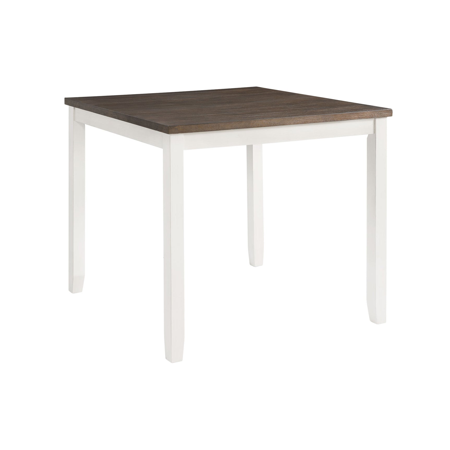 Martin 5pc Counter Set (Dark Brown Top - White Base) - Tampa Furniture Outlet