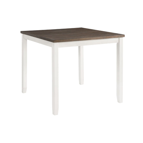 Martin 5pc Counter Set (Dark Brown Top - White Base) - Tampa Furniture Outlet
