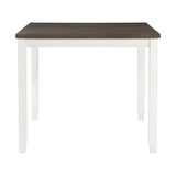 Martin 5pc Counter Set (Dark Brown Top - White Base) - Tampa Furniture Outlet
