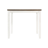 Martin 5pc Counter Set (Dark Brown Top - White Base) - Tampa Furniture Outlet