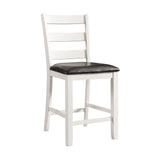 Martin 5pc Counter Set (Dark Brown Top - White Base) - Tampa Furniture Outlet