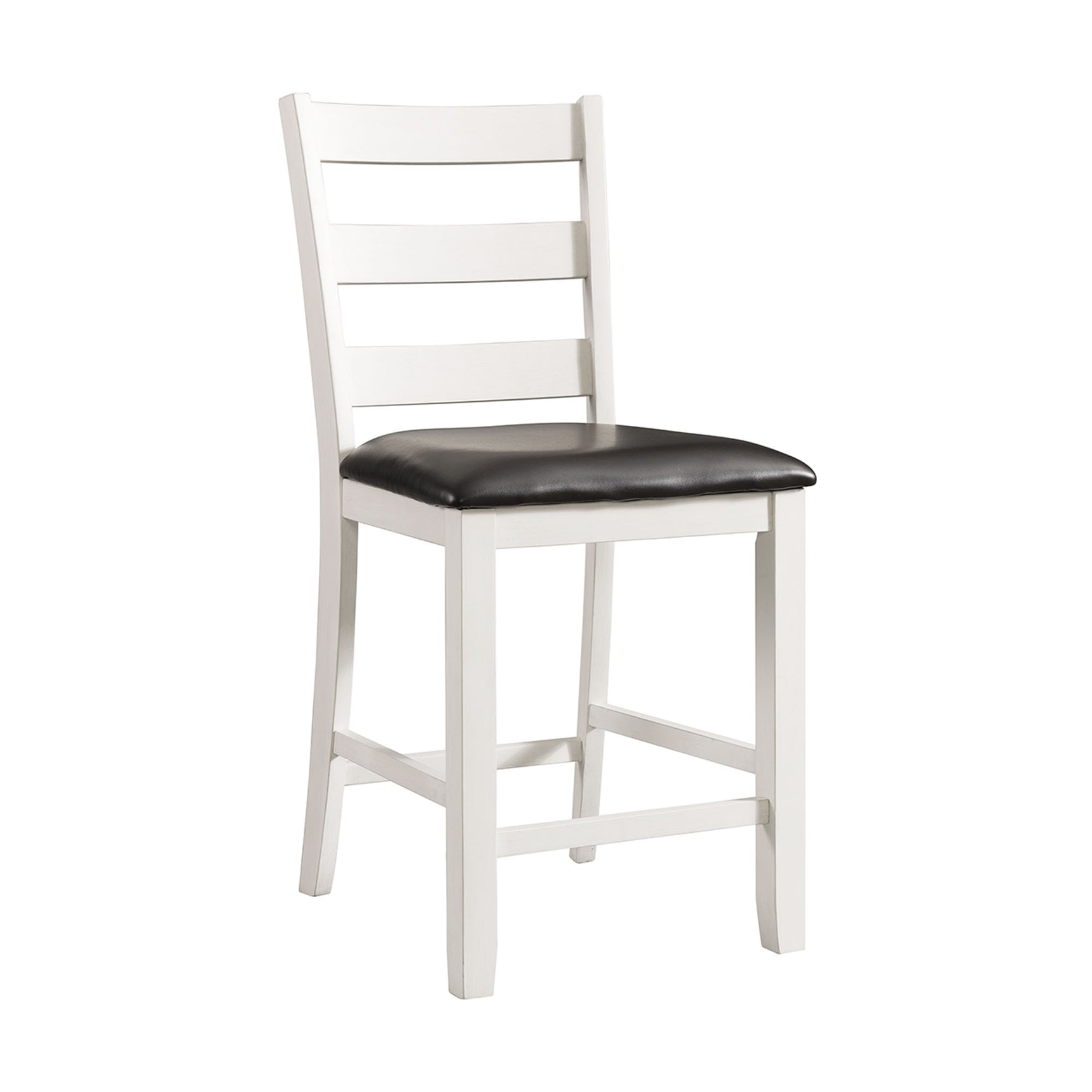 Martin 5pc Counter Set (Dark Brown Top - White Base) - Tampa Furniture Outlet