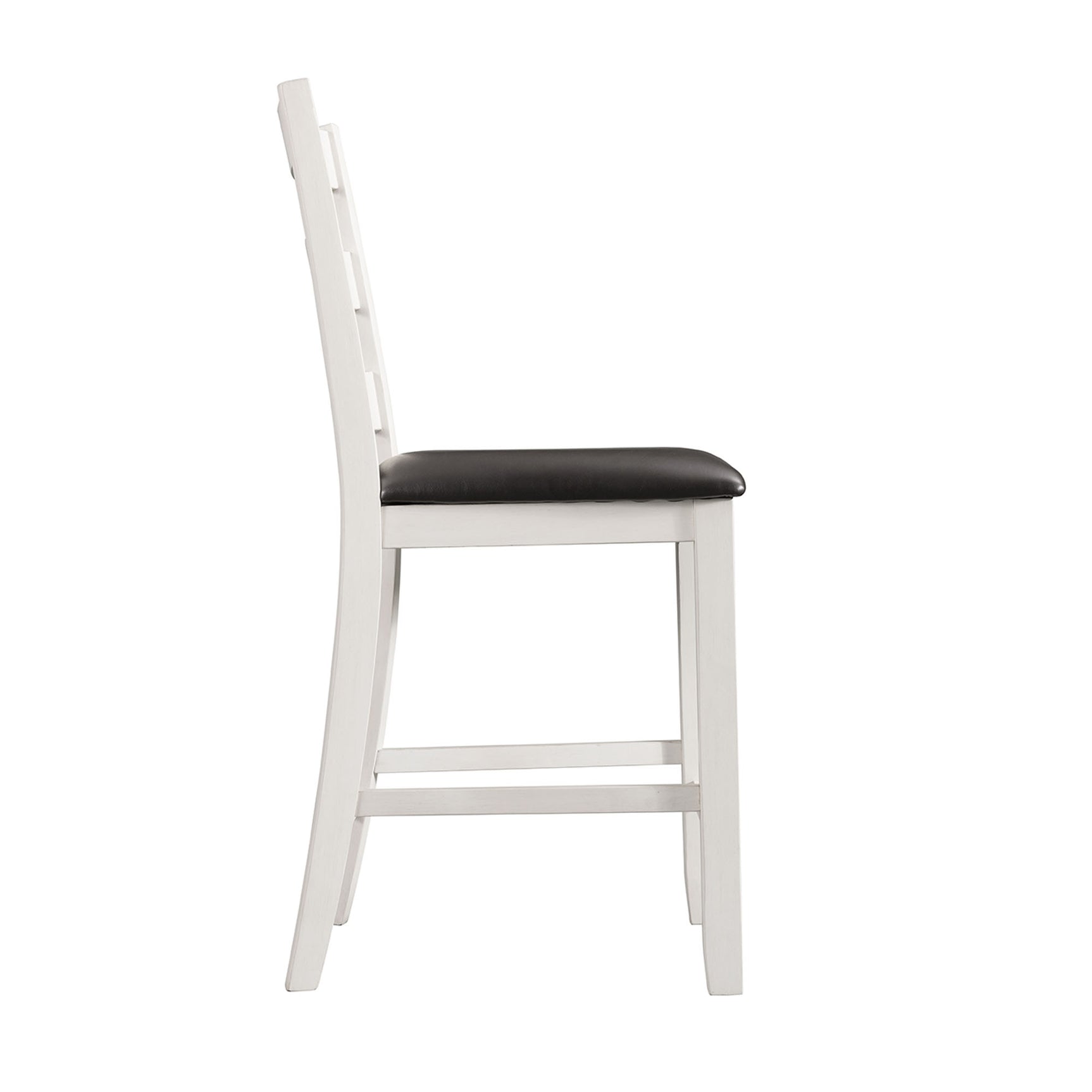 Martin 5pc Counter Set (Dark Brown Top - White Base) - Tampa Furniture Outlet