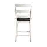 Martin 5pc Counter Set (Dark Brown Top - White Base) - Tampa Furniture Outlet