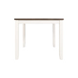 Martin 5 Pc Dining set (Dark Brown Top - White Base) - Tampa Furniture Outlet