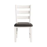Martin 3 pc Drop Leaf Dining Set (Dark Brown Top - White Base)