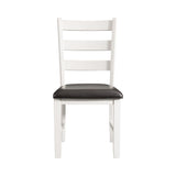 Martin 6 Pc Dining set (Table+ 4 + Bench) (Dark Brown Top - White Base) - Tampa Furniture Outlet
