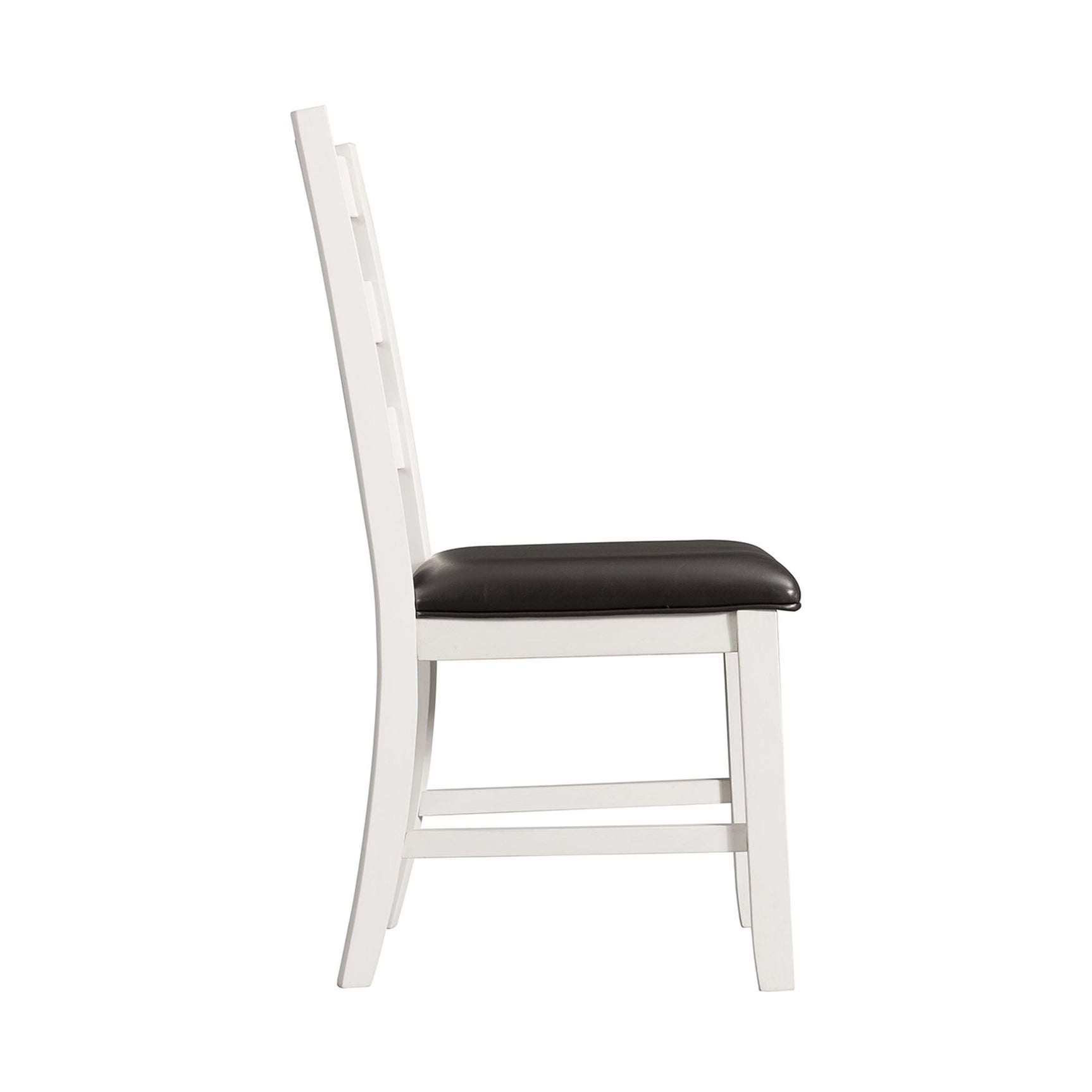 Martin 5 Pc Dining set (Dark Brown Top - White Base) - Tampa Furniture Outlet