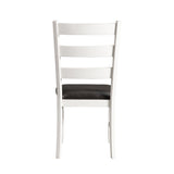 Martin 6 Pc Dining set (Table+ 4 + Bench) (Dark Brown Top - White Base) - Tampa Furniture Outlet