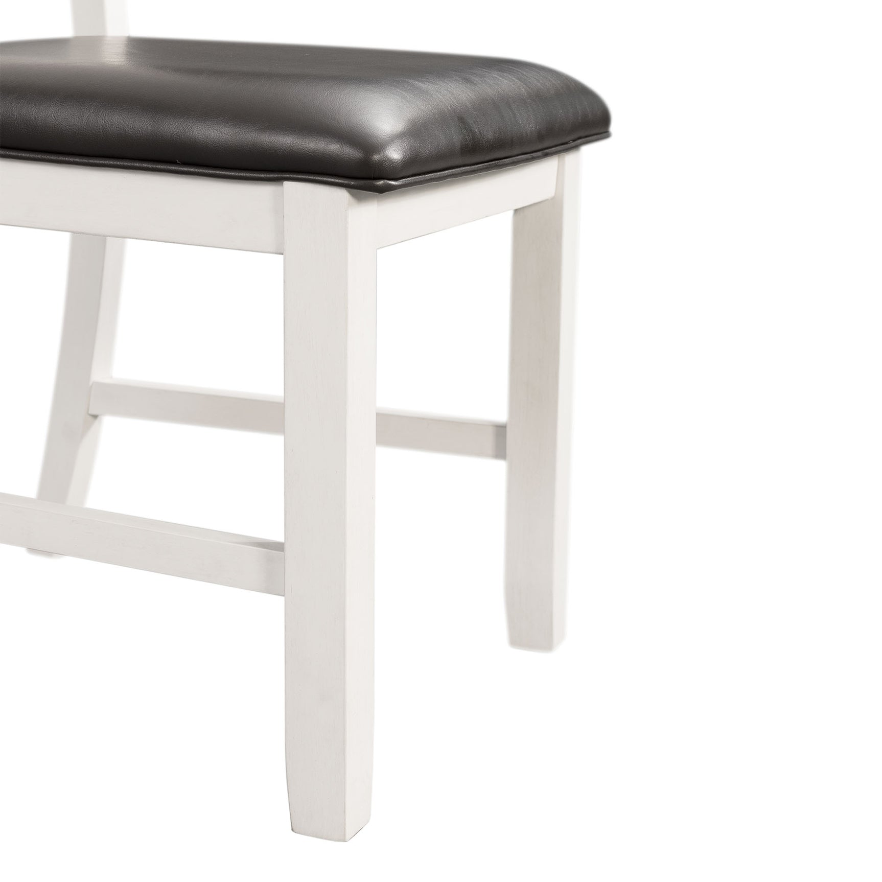Martin 5 Pc Dining set (Dark Brown Top - White Base) - Tampa Furniture Outlet