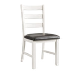 Martin 5 Pc Dining set (Dark Brown Top - White Base) - Tampa Furniture Outlet