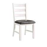 Martin 3 pc Drop Leaf Dining Set (Dark Brown Top - White Base)