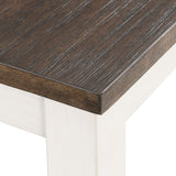 Martin 6 Pc Dining set (Table+ 4 + Bench) (Dark Brown Top - White Base) - Tampa Furniture Outlet
