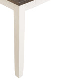 Martin 5 Pc Dining set (Dark Brown Top - White Base) - Tampa Furniture Outlet