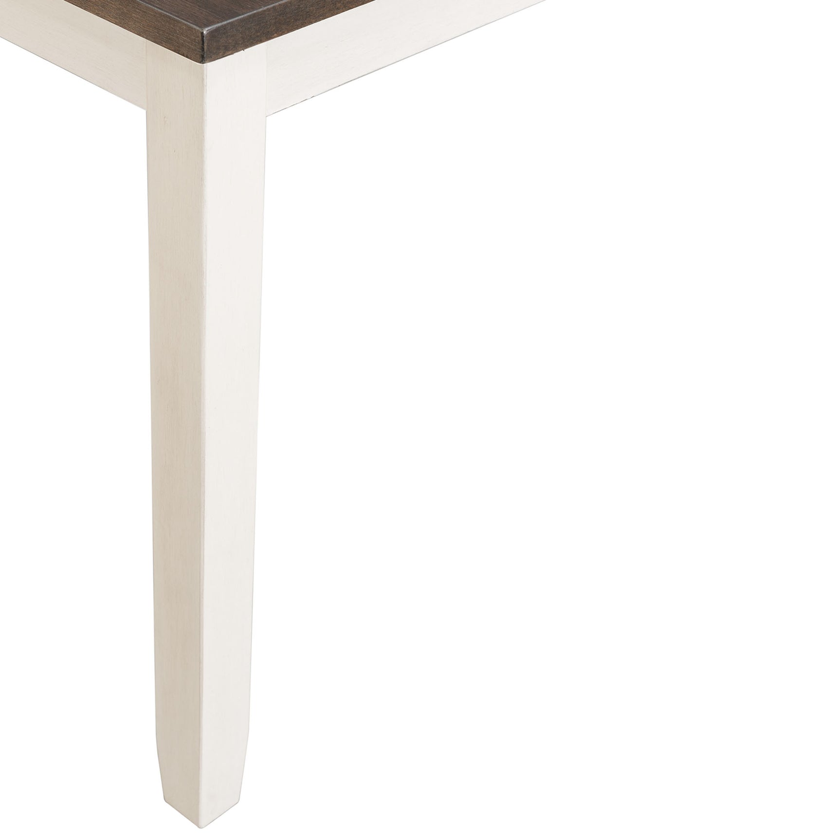Martin 5 Pc Dining set (Dark Brown Top - White Base) - Tampa Furniture Outlet