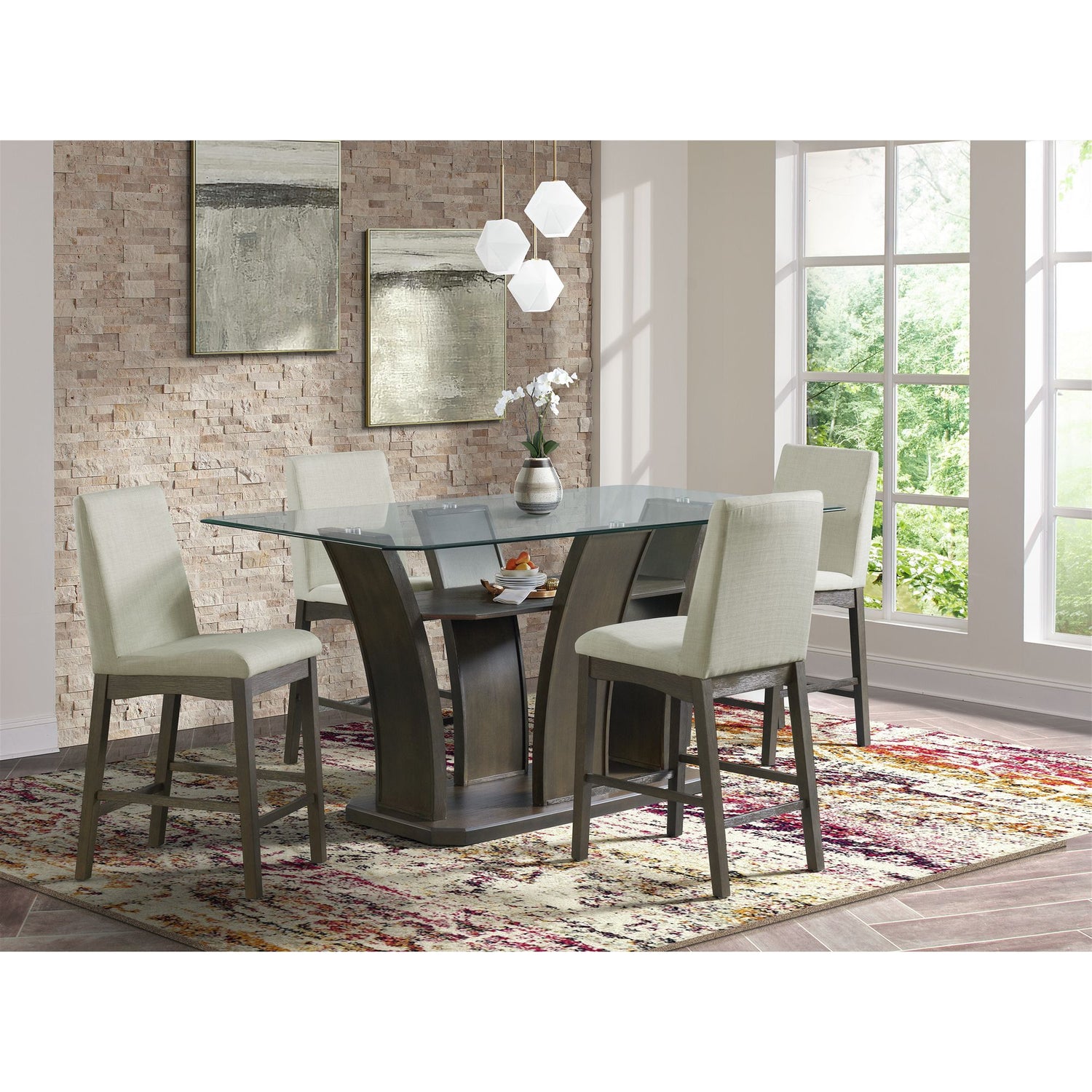Dapper Rectangular Counter Dining Table – SKU DPR500CDTB | Elements