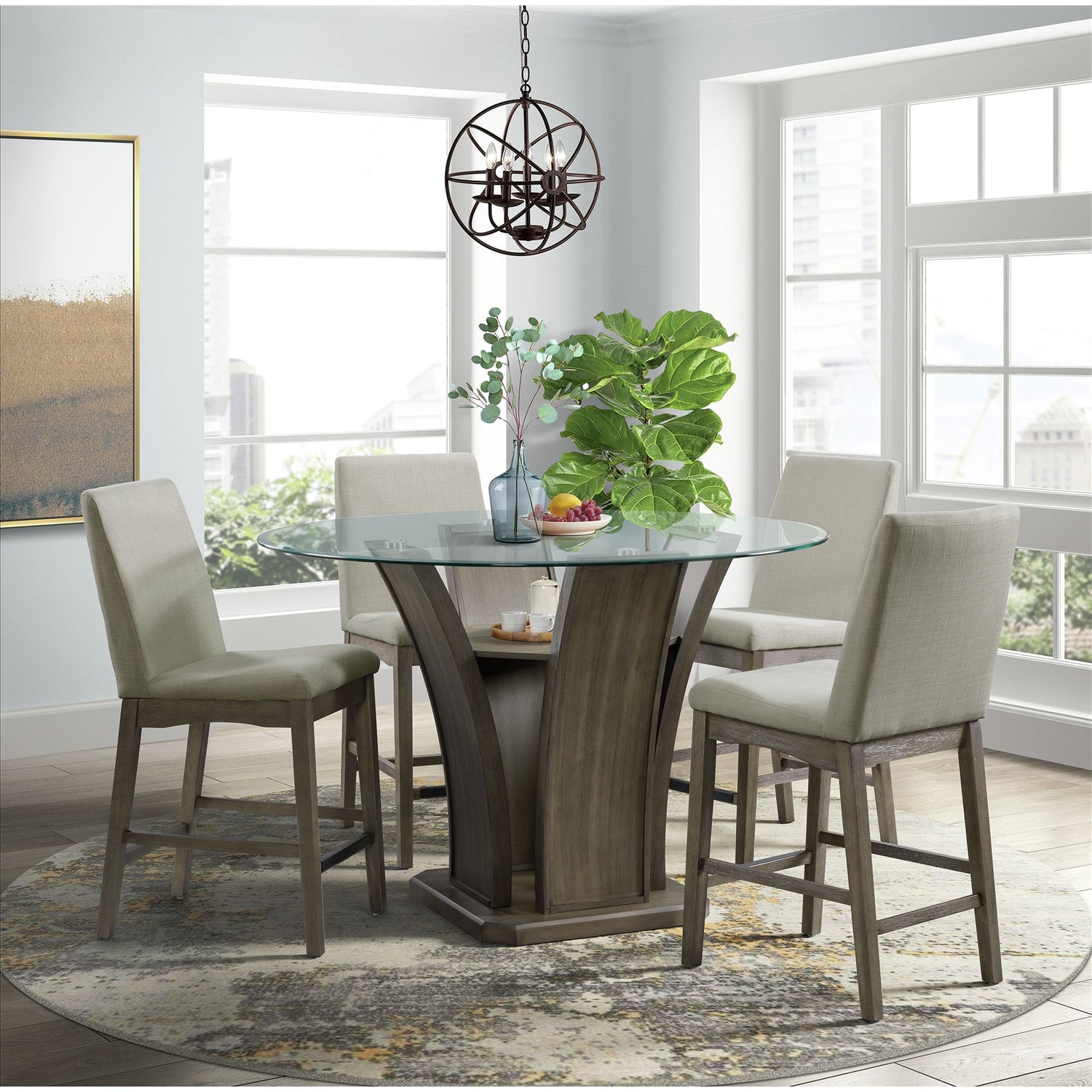 Dapper Grey Round Counter Table – SKU DPR300RCDTTB | Elements