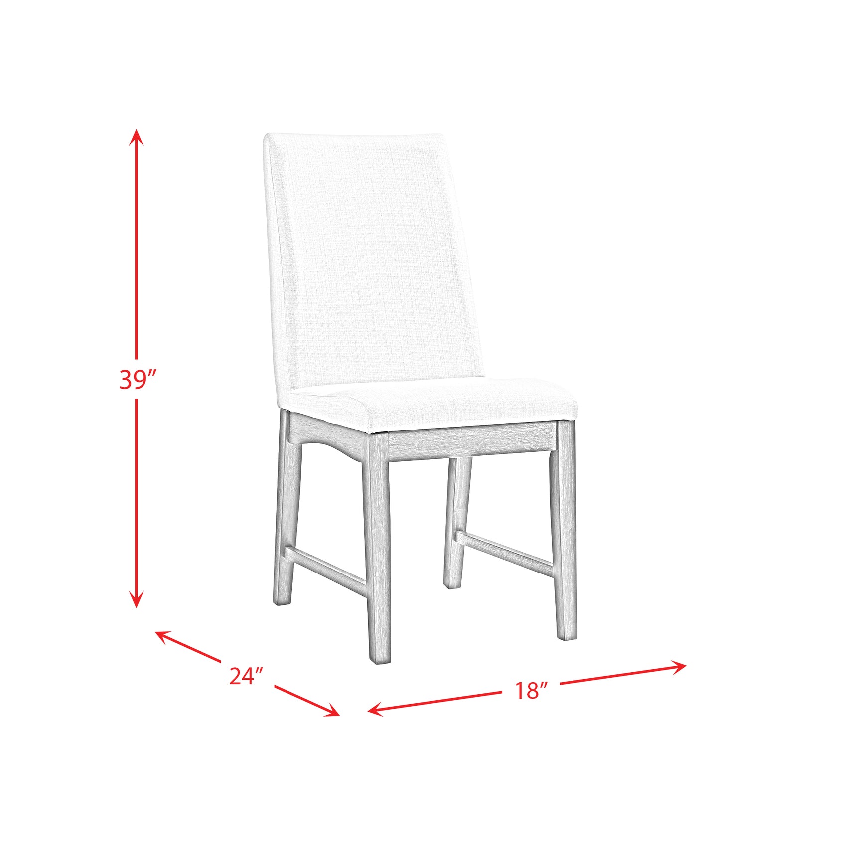 Dapper Dining Side Chair (Grey Finish) (Two Per Carton) - Tampa Furniture Outlet