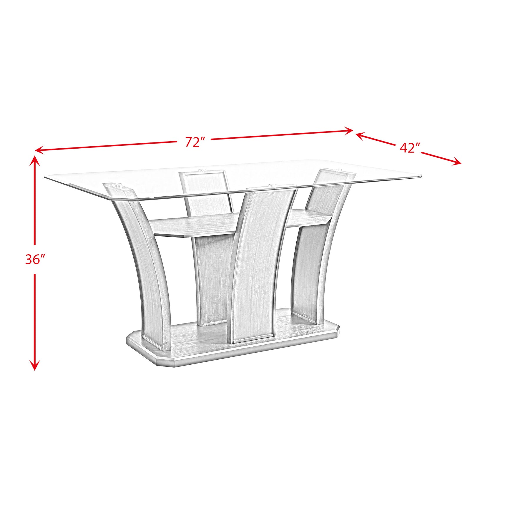 Dapper Grey Rectangular Counter Table - Tampa Furniture Outlet