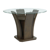 Dapper Round Counter Height Dining Table in Walnut - Tampa Furniture Outlet