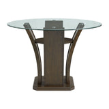 Dapper Round Counter Height Dining Table in Walnut - Tampa Furniture Outlet