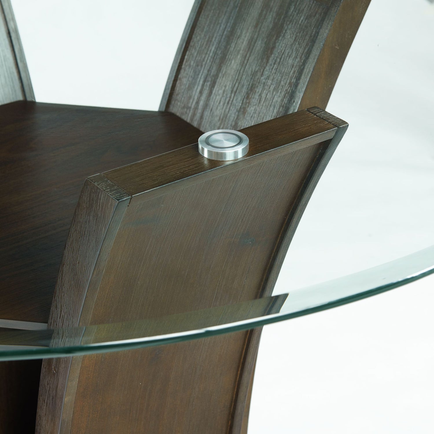 Dapper Round Counter Height Dining Table in Walnut - Tampa Furniture Outlet