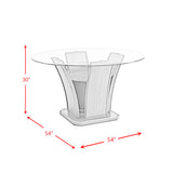 Dapper Grey Round Dining Table - Tampa Furniture Outlet