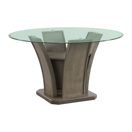 Dapper Grey Round Dining Table - Tampa Furniture Outlet
