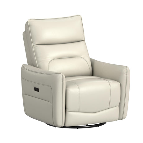Deco P1 Recliner with Glider and Swivel in Del Mar Cream