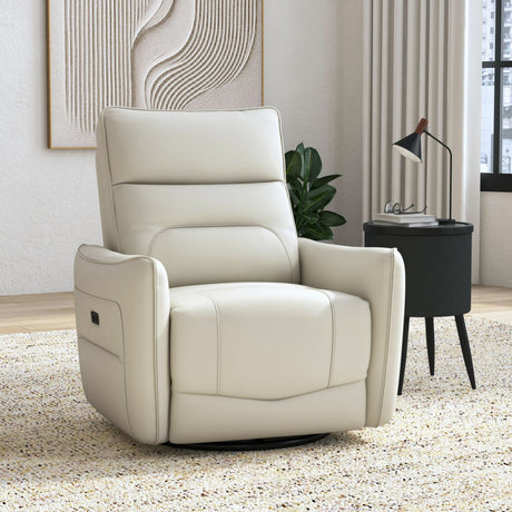 Deco P1 Recliner with Glider and Swivel in Del Mar Cream – SKU U-19070-4614-107P | Elements