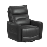 Deco P1 Recliner with Glider and Swivel in Del Mar Grey