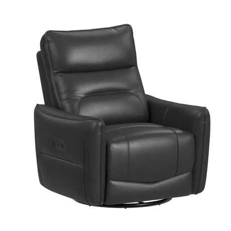 Deco P1 Recliner with Glider and Swivel in Del Mar Grey