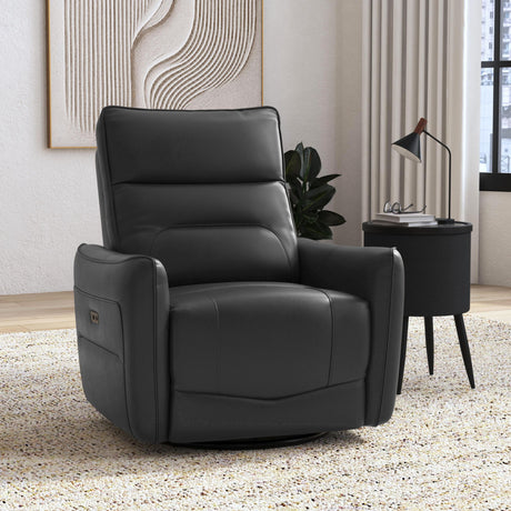 Deco P1 Recliner with Glider and Swivel in Del Mar Grey – SKU U-19070-4617-107P | Elements