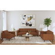 Destiny Sofa with Wood Front in Pebble Tan – SKU U-15000-8210-300 | Elements