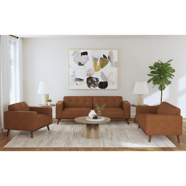 Destiny Loveseat with Wood Front in Pebble Tan – SKU U-15000-8210-200 | Elements