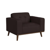 Destiny Chair with Wood Front in Pebble Brown - Tampa Furniture Outlet