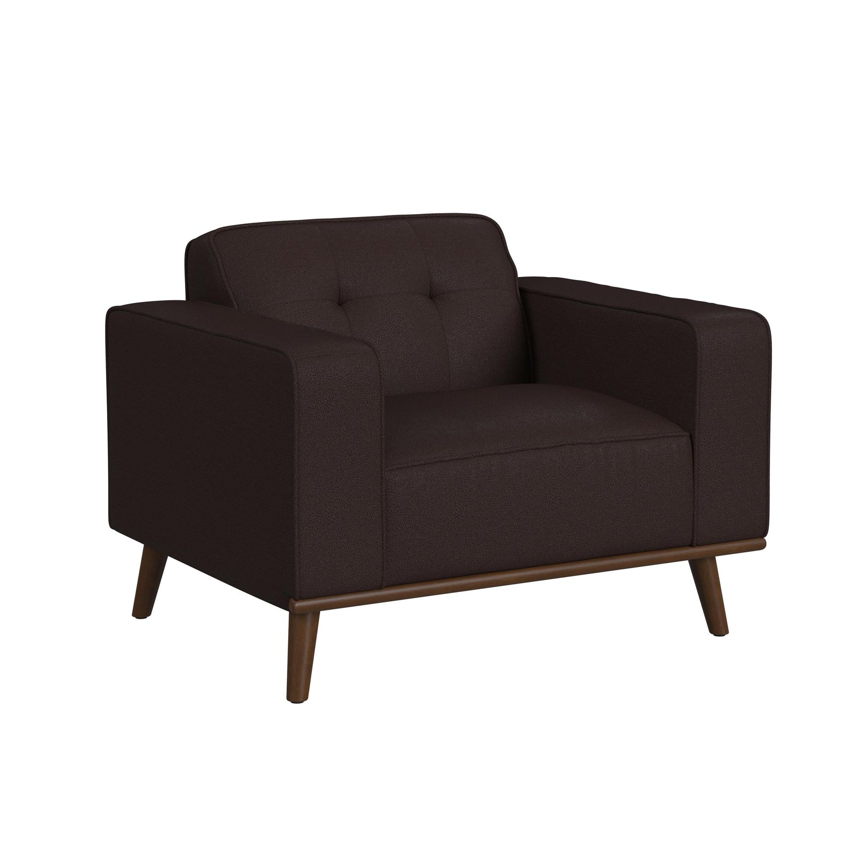 Destiny Chair with Wood Front in Pebble Brown - Tampa Furniture Outlet