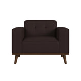 Destiny Chair with Wood Front in Pebble Brown - Tampa Furniture Outlet