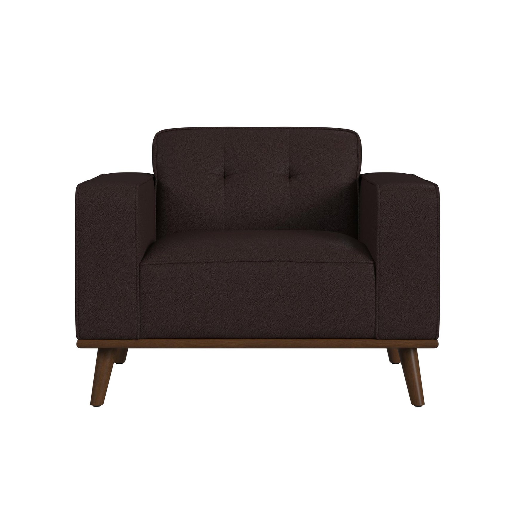 Destiny Chair with Wood Front in Pebble Brown - Tampa Furniture Outlet