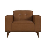 Destiny Chair with Wood Front in Pebble Tan - Tampa Furniture Outlet